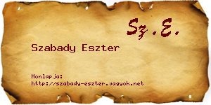 Szabady Eszter névjegykártya